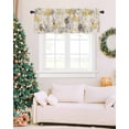 thumbnail image 6 of Yellow Grey Botanical Curtain Valance for Windows/Living Room/Kitchen/Bathroom/Café, Short Rod Pocket Tier Curtain Window Treatment Panel Spring Floral Watercolor Rustic Topper Curtain 60''x18'', 6 of 6