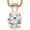 Rose Gold, variant on 0.45 Carat Round LAB GROWN Diamond Half Bezel Solitaire Pendant Necklace (H-I Color I1 Clarity) Platinum 20" Silver Chain