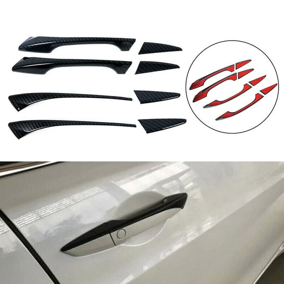 8 Pcs for Acura TLX Door Handle Trim in Black ABS for Model Years 2015 to 2022