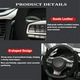 thumbnail image 7 of XUKEY D-Shaped Car Steering Wheel Cover 14.5"-15'' Non-slip Carbon Fiber Black Leather, 7 of 7