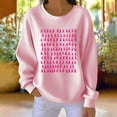 thumbnail image 6 of VKOYWKM Pink Ribbon Sweatshirt for Women Oversized Breast Cancer Awareness Shirt Long Sleeve Drop Shoulder Textured Pullover Crew Neck Sweatshirt Funny Graphic Tee Breast Cancer Survivor Shirts, 6 of 6