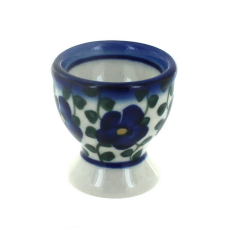 - Polish Pottery Violets Egg Cup