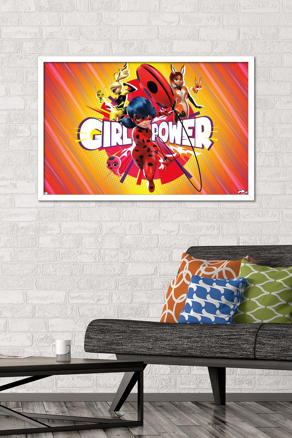 Miraculous - Girl Power Wall Poster, 22.375" x 34", Framed