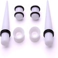 thumbnail image 4 of DESIGNICE 50/54 Pieces Ear Stretching Kit 14G-00G Acrylic Tapers and Plugs + Silicone Tunnels - Ear Gauges Expander Set Body Piercing Jewelry, 4 of 6