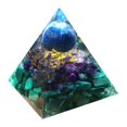 thumbnail image 1 of Pirámide de cristal turquesa protectora, hermosa decoración de cristal, energía estable. Estilo a, 1 of 9