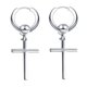 thumbnail image 4 of Pendientes de Colgante de Cruz Plateado perfecl de acero Inoxidable para Joyería de mujer, 4 of 8
