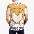 thumbnail image 4 of Daiia Prince Corgi Dog Pattern Men’s Polo Shirts,Solid Deck Shirt,Classic Fit, Breathable Cotton Polo for Casual and Sport Wear-XX-Large, 4 of 9