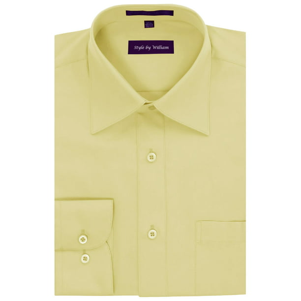 Men's Regular Fit Dress Shirt - Walmart.com