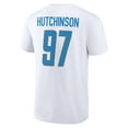 thumbnail image 3 of Men's Aidan Hutchinson White Detroit Lions Icon Player Name & Number T-Shirt, 3 of 3