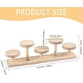 thumbnail image 2 of 5-Layer Round Tired Wooden Jewelry Display Riser Stands Moccasin 39x7.5x11cm, 2 of 7