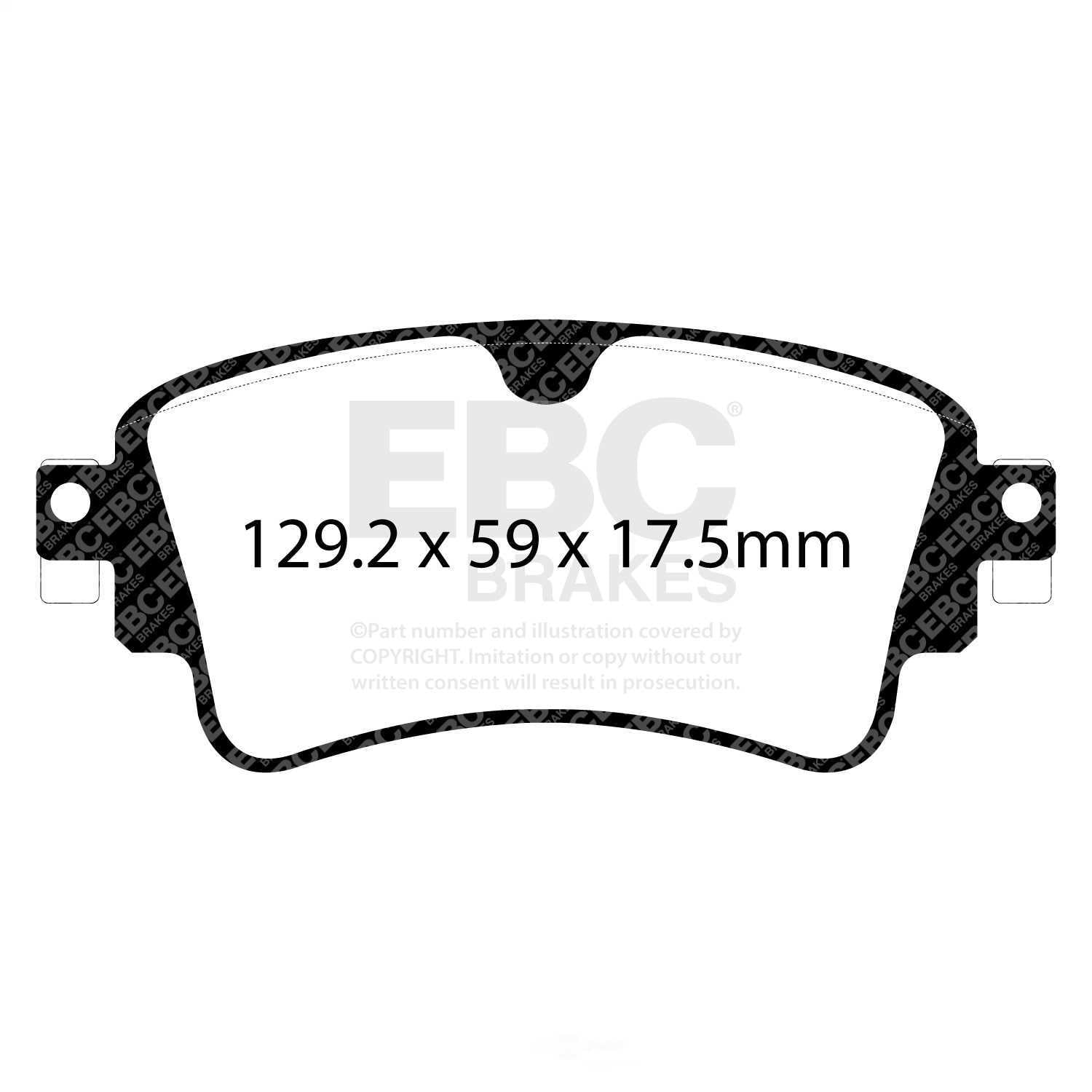 UD1898/ EBC OE Brake Pads Fits select: 2018-2023 AUDI Q5, 2017-2023 AUDI A5