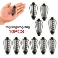 thumbnail image 3 of 10pcs 6 Wire Method Carp Fishing Feeder Swim Feeders Spring Lead Sinker 15-30g, 3 of 3