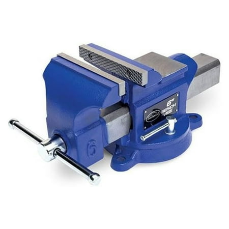 

6 in. Bench Vise Iron Heavy Duty Clamp Milling Metalworking Table Top Clamp Press Locking Swivel With Blue Cast