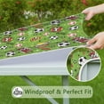 thumbnail image 6 of Green Soccer Comic Pattern Square Fitted Tablecloth with Elastic Edge,Square Table Cover,Washable Elastic Table Cover for Home Kitchen Party Decor 34"x34", 6 of 6