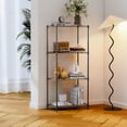 thumbnail image 5 of IZEUK 4-Tier Metal Shelving Unit for Home Garage, Heavy Duty Utility Rack, 1000 lbs Capacity, 23.6" W x 13.7" D x 53.4" H, Black, 5 of 9