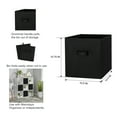 thumbnail image 3 of Mainstays Collapsible Cube Fabric Storage Bins (10.5" x 10.5"), 6 Pack, Rich Black, 3 of 6