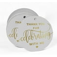 thumbnail image 2 of Inkdotpot 100 Pack Thank You For Celebrating With Me Birthday Favor Paper Tags Craft Real Gold Foil Hang Tags, 2 of 6