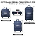 thumbnail image 2 of Hanke Suitcases with Wheels Expandable Foldable Luggage Bag Suitcase Collapsible Rolling Travel Bag Duffel Bag for Men Women Lightweight Suitcases,BLUE, 2 of 6