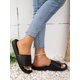 thumbnail image 4 of Plus Size Women's Simple Lightweight Comfortable Slippers For Outdoors, Home, Bathroom, Pool, Non-Slip Flat Slippers, 4 of 4