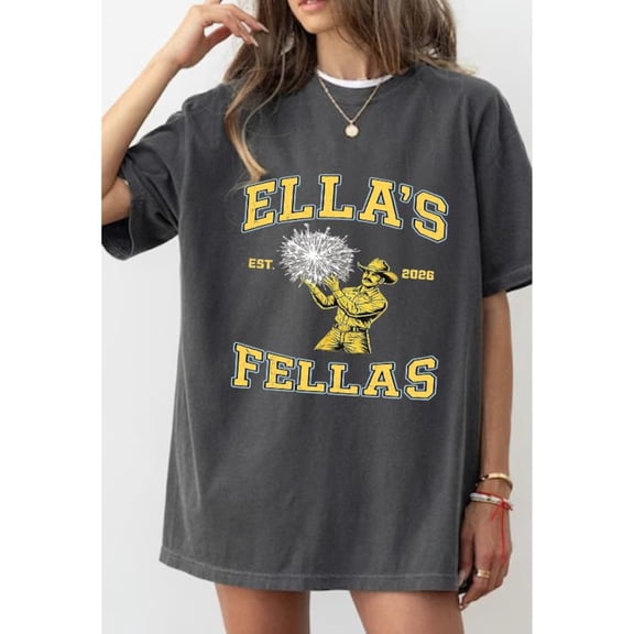 Ella's Fellas T-Shirt, Vintage Cowboy Fan Gear, Ella's Fellas Club Tee, Gameday Fellas Tshirt