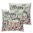 thumbnail image 2 of Acheng Pillow Covers Set of 2 Pink Spring Flowers Throw Pillow Covers Happy Mother's Day Pillowcase Cushion Cover for Sofa Couch Bed 2pcs 18x18in, 2 of 6
