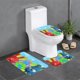 thumbnail image 1 of Popiz Baby TV Juego de 3 alfombras de baño de coral fleece: tapete de baño + alfombra de inodoro en forma de U + funda de tapa de inodoro en forma de O, 1 of 6