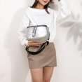 thumbnail image 1 of Bolsa Bolso bandolera de cuero suave para mujer Bolso bandolera de concha (Plata) Ehuebsd Nuevos Originales, 1 of 6