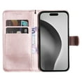 thumbnail image 7 of Dteck for iPhone 16 Wallet Case, Magnetic PU Leather Flip Folio Case with Card Holders RFID Blocking Kickstand Shockproof TPU Inner Shell Phone Cover 2024, Rosegold, 7 of 7
