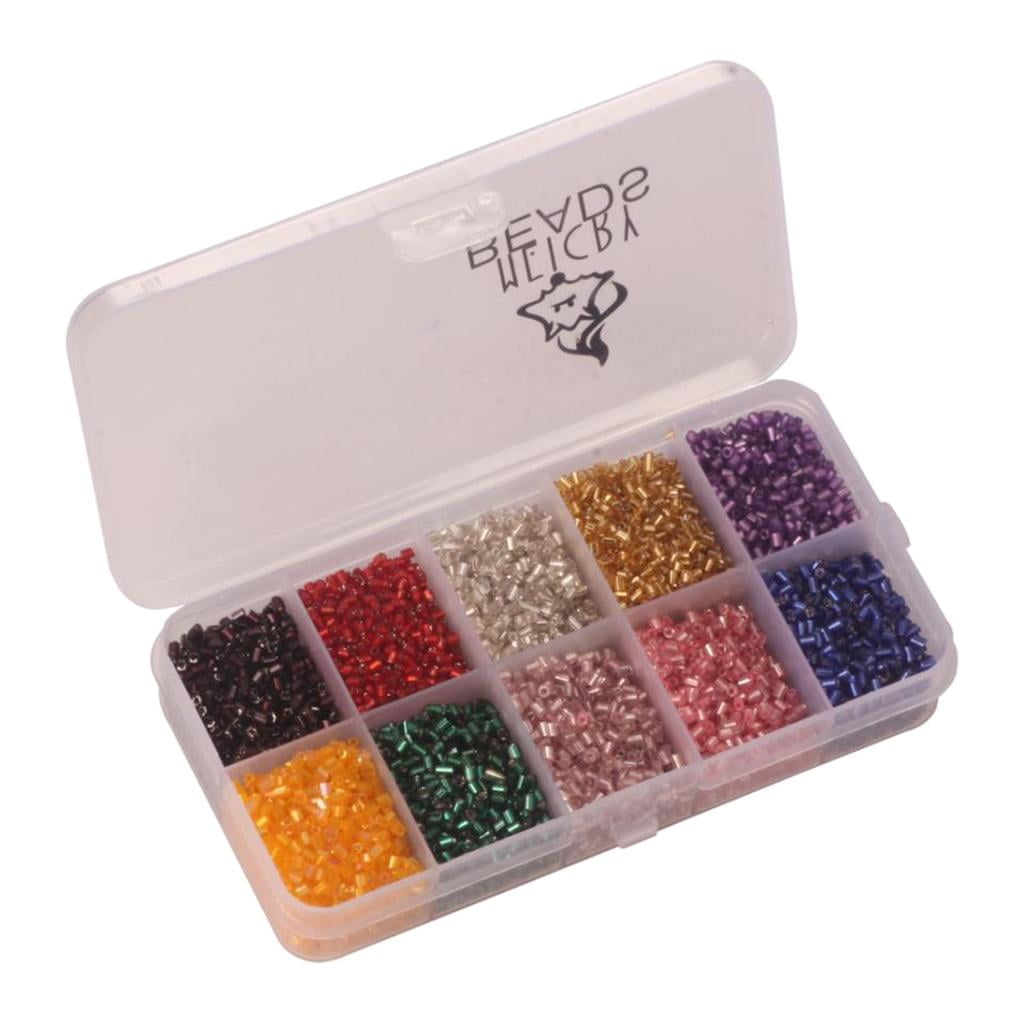 2500Pcs Colors Crafts Glass Seed Beads, Tiny Beads with Organizer Box for Jewelry Making, Bead Embroidery, Crafts