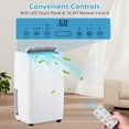 thumbnail image 3 of 14,000 BTU  Small Air Conditioner, Portable Air Conditioners for Rooms Up to 750 Sq Ft, 3-In-1 AC Unit with Sleep Mode, Swing Fan, 24H Timer, Remote Control, Window Kit, White, 3 of 7