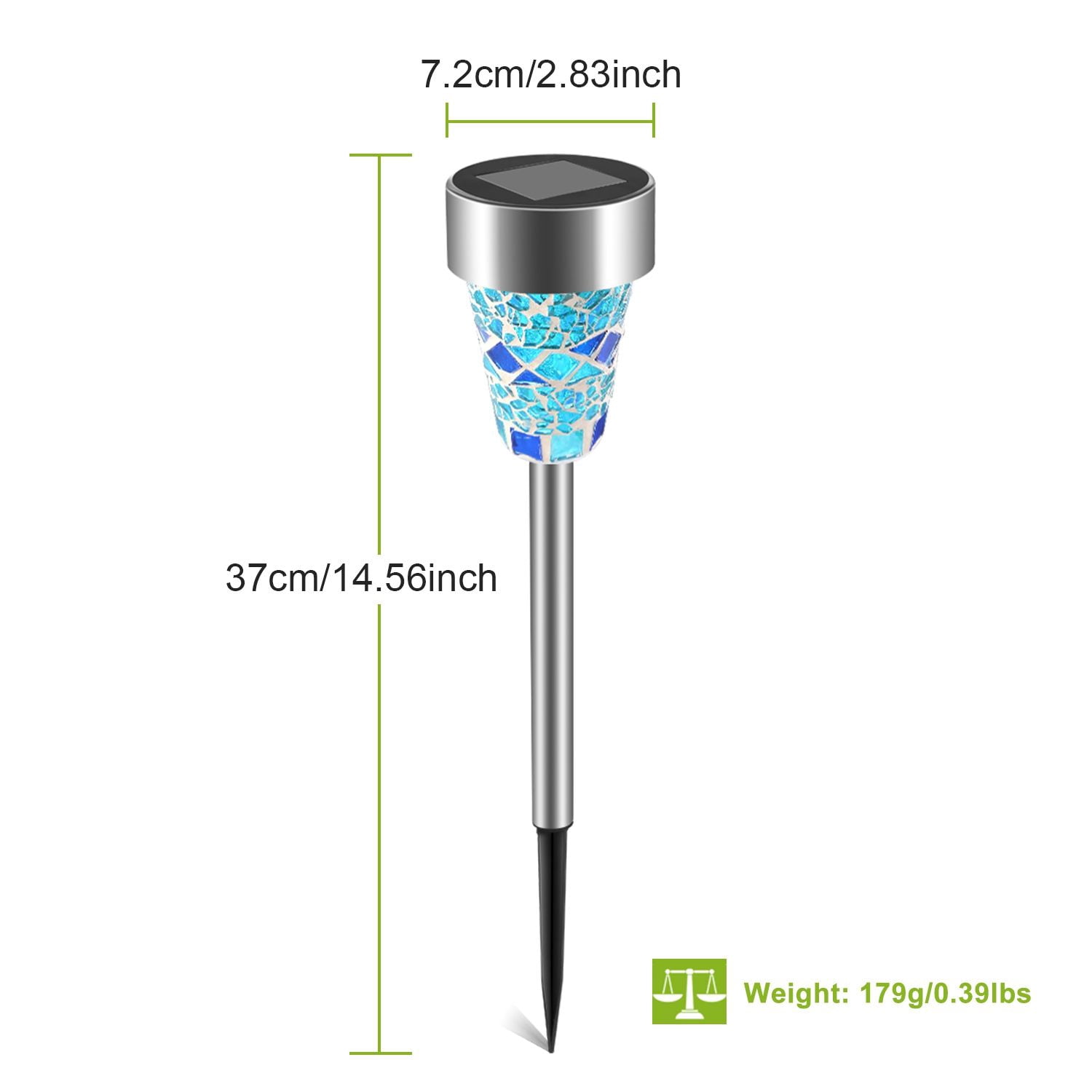 6 Packs Solar Garden Lights Outdoor Solar Pathway Lights IP44 Water-resistant Landscape Lights 8Hrs Lawn Lamps for Yard Driveway Walkway