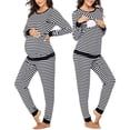 thumbnail image 2 of Celivon Womens Maternity Nursing Pajama Set Breastfeeding Sleepwear Set, 2 of 7