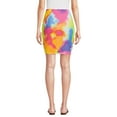 thumbnail image 3 of Madden NYC Juniors Ruched Mesh Mini Skirt, Sizes S-3XL, 3 of 5