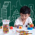 thumbnail image 4 of 48-Pack Stackable Multipoint Pencils, HB Building Block Design, Push-Top Pop-Up, No Sharpening Needed, Assorted Colors, 4 of 5