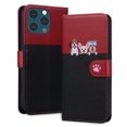 thumbnail image 1 of Compatible avec iPhone 13 Pro Max Étui Portefeuille Motif Animaux Mignons avec Fentes pour Cartes Couverture Rabattable, 1 of 5
