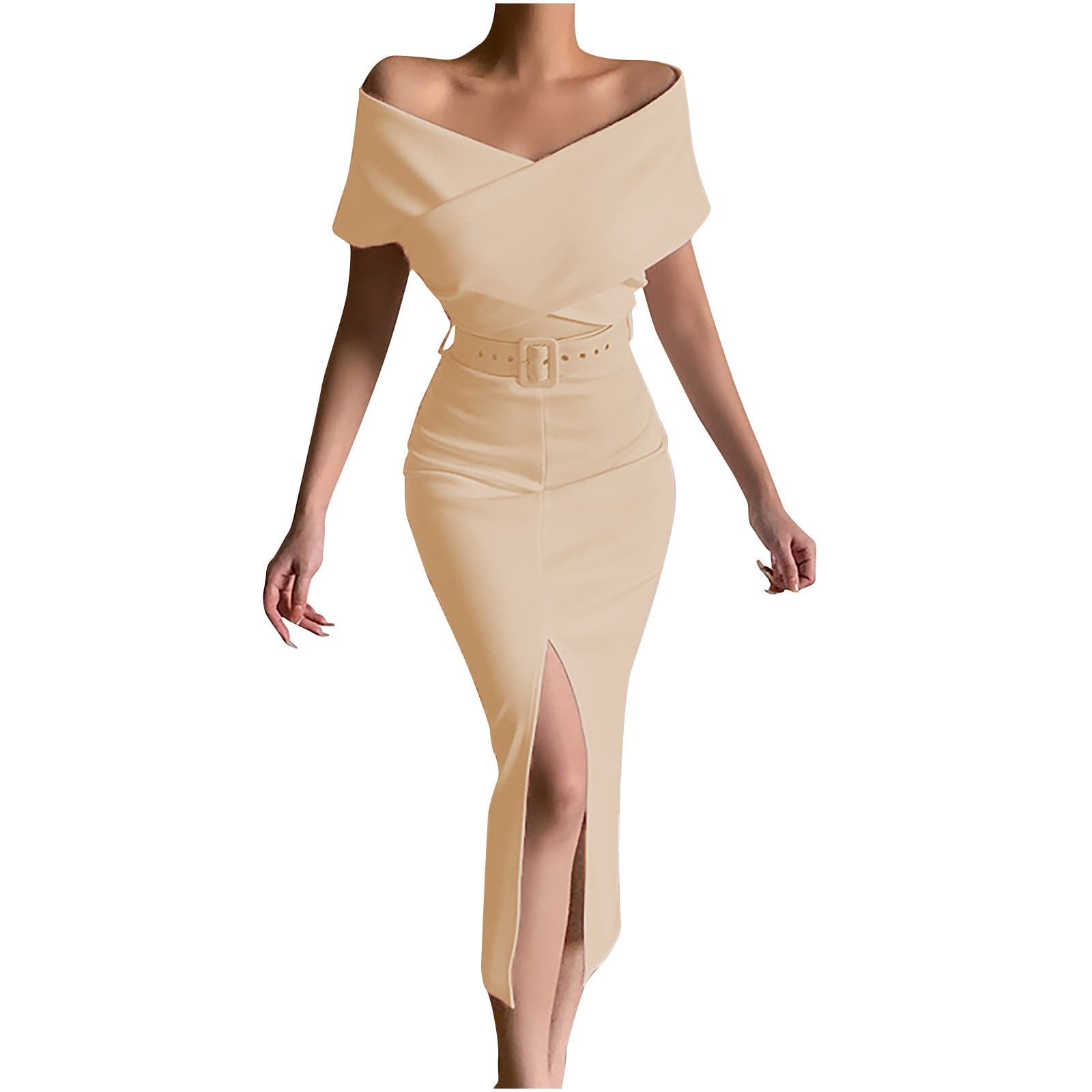 Women Backless Strapless Dress 