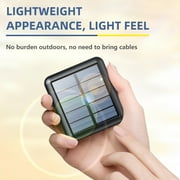 20000mAh Solar Power Bank Waterproof Emergency Solar Charger 4 USB Ports External Charger Power Bank for Cell Phone by DFITO,Black
