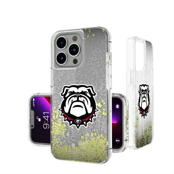 Georgia Bulldogs Linen Logo iPhone Glitter Case