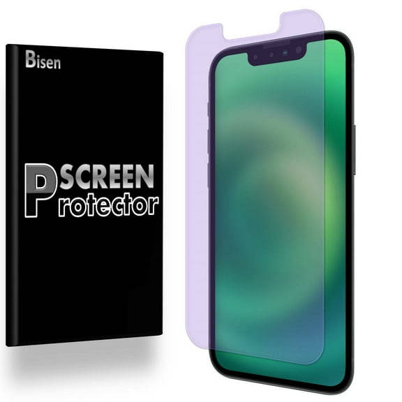 [2-PACK] For iPhone 14 Pro Max [BISEN] Anti Blue Light [Eye Protection] Screen Protector, Flexible Film, Anti-Scratch, Anti-Shock, Shatterproof, Bubble Free