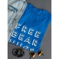 thumbnail image 3 of Free Bear Hugs Graphic Design Women Royal Blue T-Shirt, Female XX-Large, 3 of 4