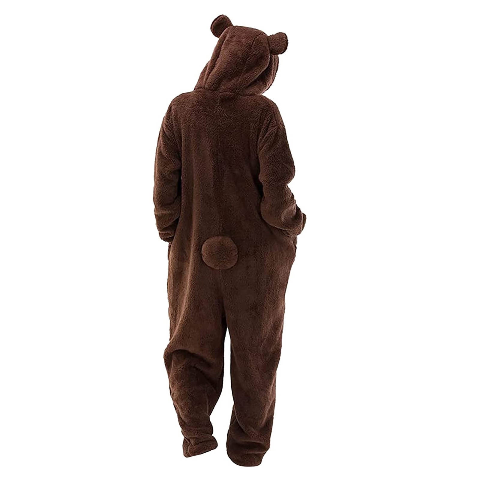 BONIXOOM Christmas Pajamas For Women Couples Christmas Pajamas Loungewear None Long Sleeve Sleep Pants Solid Brown L