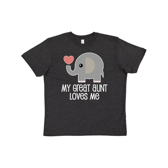 Inktastic Great Aunt Loves Me Elephant Youth T-Shirt