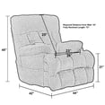 thumbnail image 4 of Webster Power Recliner with Adjustable Headrest & Lumbar in Soft Brown Fabric, 4 of 16
