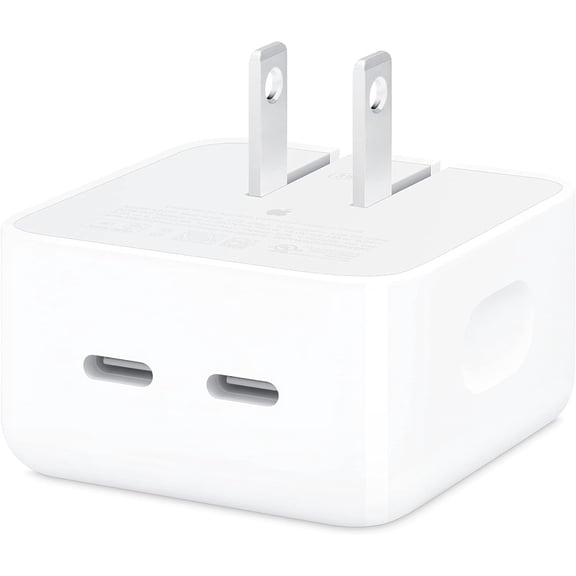 Pre-Owned Apple MNWM3AM/A 35W Dual USB-C Port Compact Power Adapter - White