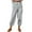 Gray, variant on QATAINLAV Cotton Linen Capris for Women Drawstring High Waist Baggy Bottom Cropped Trousers Trendy Dandelion Printed Capri Pants with Pockets Army Green S Sale of The Day
