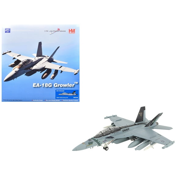 Boeing EA-18 Growler Aircraft "VAQ-209 Star Warriors, AF500 Vader" (2024) US Navy 1/72 Diecast Model by Hobby Master