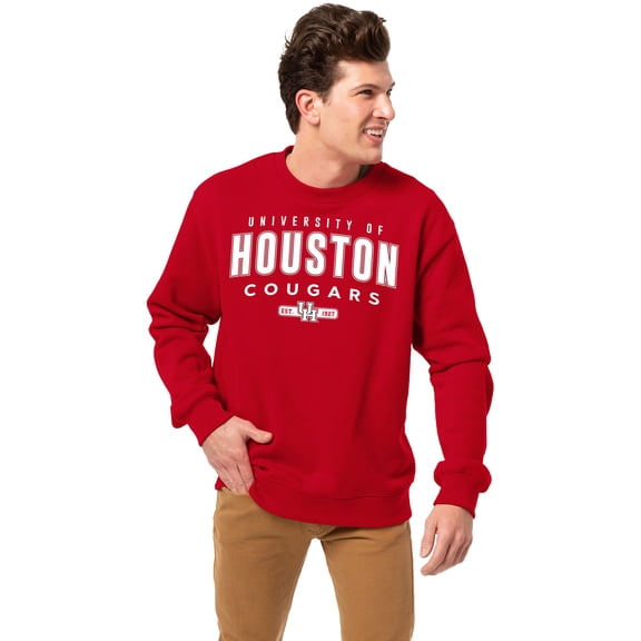 Men's-League Collegiate Wear  Red Houston Cougars Essentials 2.0 Pullover Sweatshirt