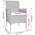 thumbnail image 4 of vidaXL Garden Chairs with Cushions 4 pcs Poly Rattan Black, 4 of 5