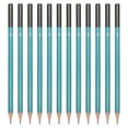 thumbnail image 1 of Uxcell 2H Drawing Pencils for Sketching, 12PCS Sketch Pencils for Drawing Art Pencils Graphite Wood Pre-sharpened for Drawing Sketching Artist, Hexagonal, Black Refill, Green/Black Pole, 1 of 6