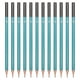 thumbnail image 1 of Lápices de dibujo 2H Uxcell para esbozar, 12PCS lápices de boceto para lápices de arte de grafito de madera pre-afilados para dibujo, esbozo, artista, hexagonal, recarga negra, palo verde/negro, 1 of 6